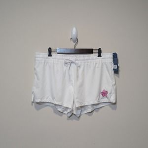 NWT Life Is Good Women's White Daisy Boardshort Size XL Elastic Waist BackPocket